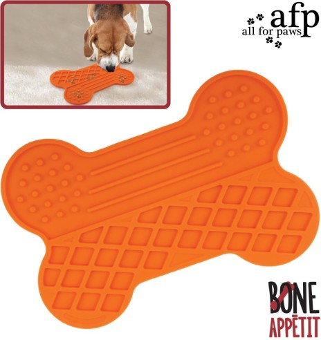 Лизательный коврик для собак, силиконовый на присосках Tasty Bone Lick Mat - L (AFP - Calming Pals)