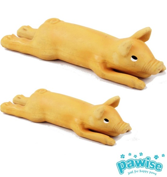 Латексная игрушка для собак, лежачая свинья Latex Pig (Pawise)
