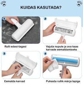 Самоочищающаяся щетка-пуходёрка Pet Slicer Brush (Pawise) – Kraasid – Pawise – Valgekihv 2