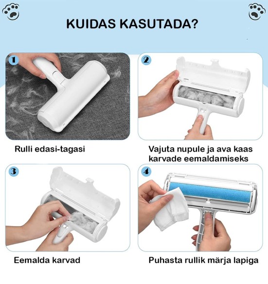 Rullikuga hari lemmiklooma karvade eemaldamiseks (Doogy) Rullikuga hari lemmiklooma karvade eemaldamiseks (Doogy)
