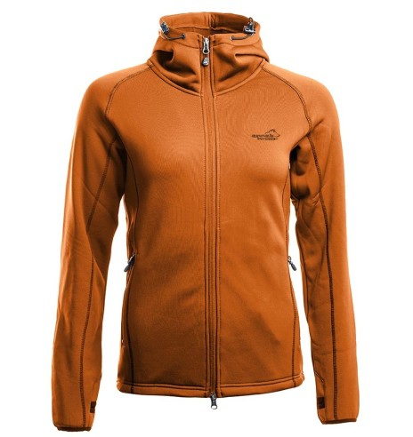 Fliis-dressipluus naistele, kapuutsiga, oranž, Power, fliisist pusa (Arrak Outdoors)