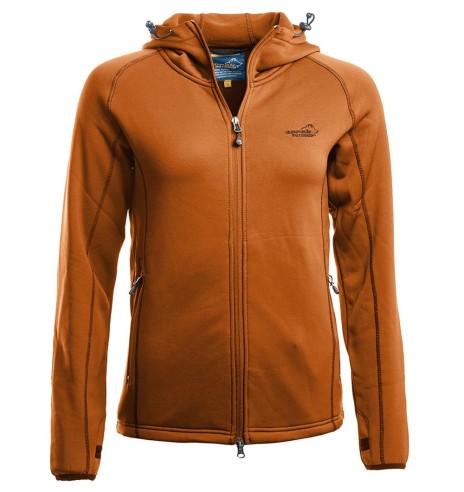 Fliis-dressipluus naistele, kapuutsiga, oranž, Power, fliisist pusa (Arrak Outdoors)