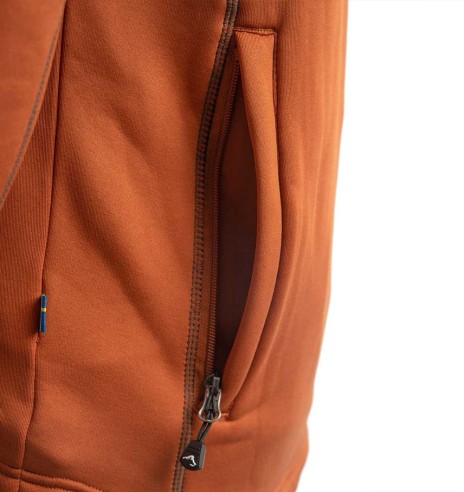 Fliis-dressipluus naistele, kapuutsiga, oranž, Power, fliisist pusa (Arrak Outdoors)