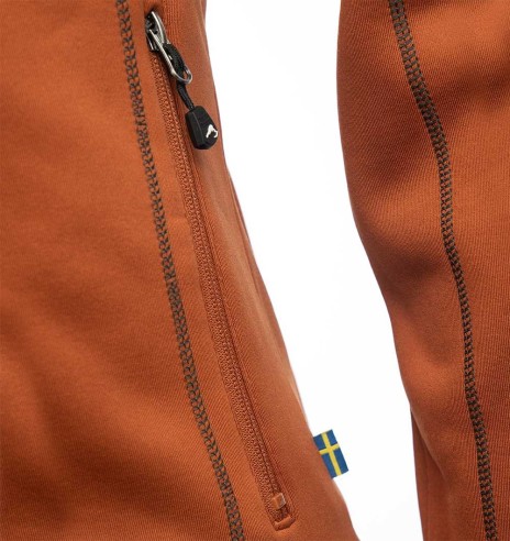 Fliis-dressipluus naistele, kapuutsiga, oranž, Power, fliisist pusa (Arrak Outdoors)