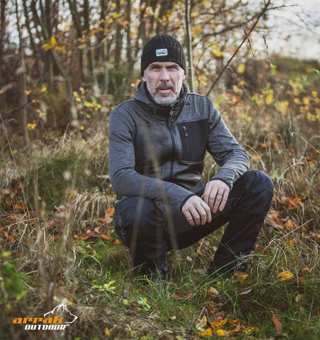 Dressipluus meestele, kapuutsiga õhuke, hall, Wildlife Hood (Arrak Outdoors)