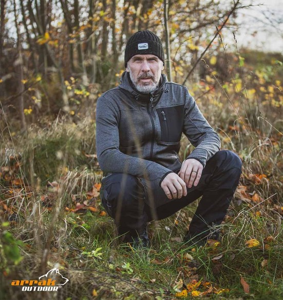 Dressipluus meestele, kapuutsiga õhuke, hall, Wildlife Hood (Arrak Outdoors)