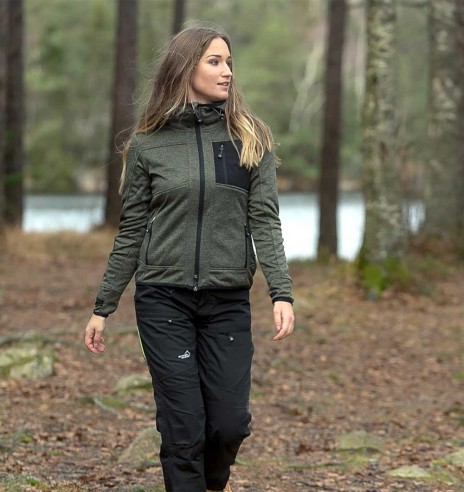 Dressipluus naistele, kapuutsiga õhuke, roheline, Wildlife pusa (Arrak Outdoors)