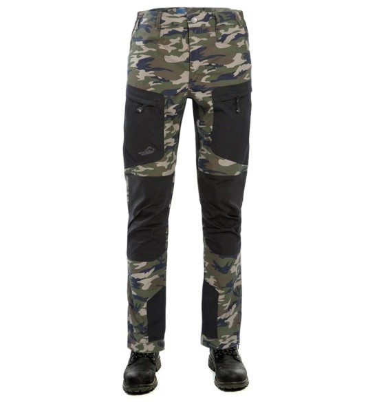 Брюки мужские с эластичными вставками и водоотталкивающей пропиткой, камуфляж, Active Stretch (Arrak Outdoor)