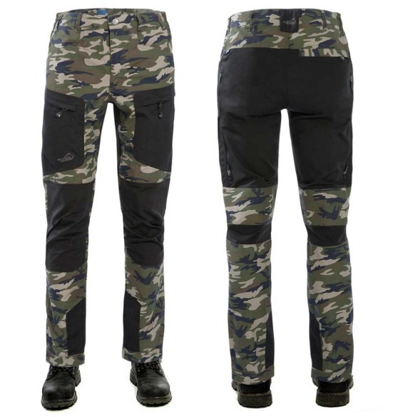 Брюки мужские с эластичными вставками и водоотталкивающей пропиткой, камуфляж, Active Stretch (Arrak Outdoor)