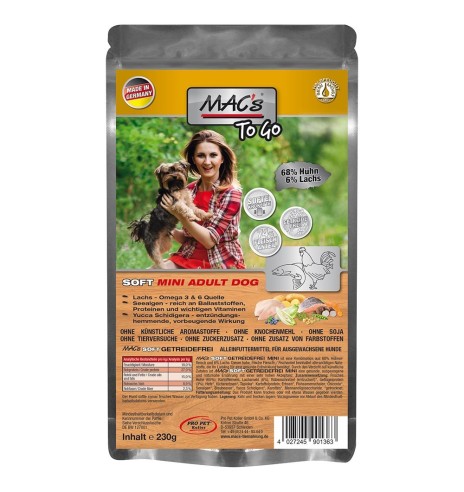 MAC`s SOFT MINI, полувлажный корм для собак с высоким содержанием мяса