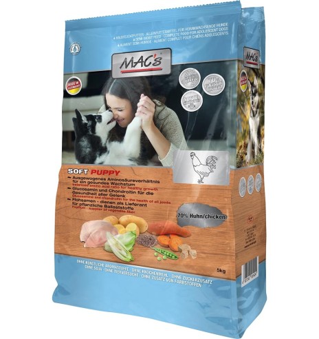 MAC`s SOFT, полувлажный корм для щенков с высоким содержанием мяса