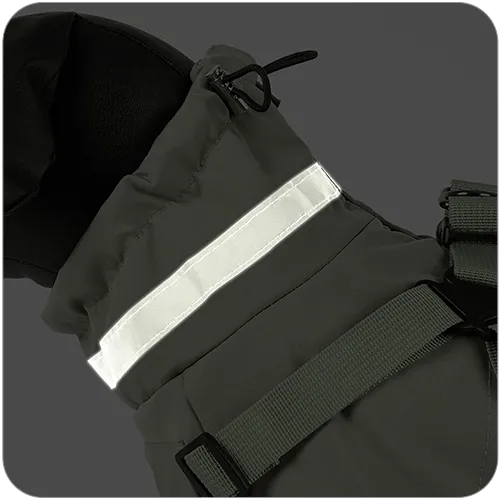 Koera soe jope helkurelemendid